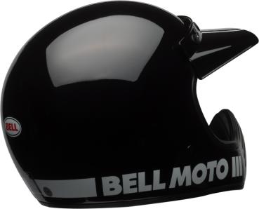 BELL Moto-3 Classic Helm - Glänzend Schwarz